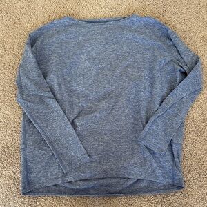Blue/white Heathered Long Sleeve Lululemon shirt